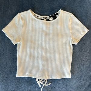 Forever 21 Lace Up Back Crop Top